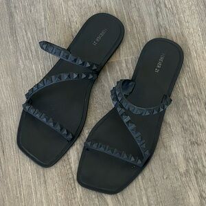 Forever 21 black studded sandals